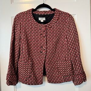 Ann Taylor LOFT Wool Plaid Jacket Size 10